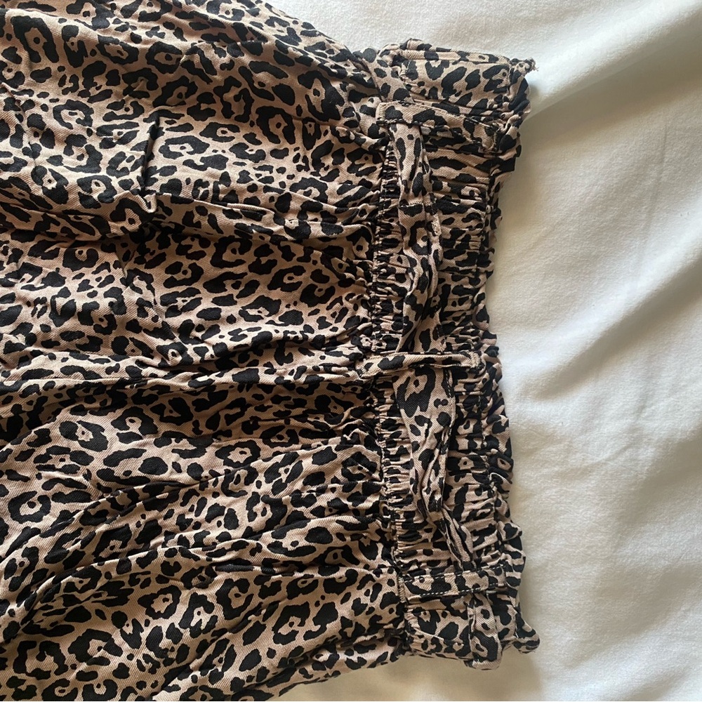 Cheetah print drawstring pants